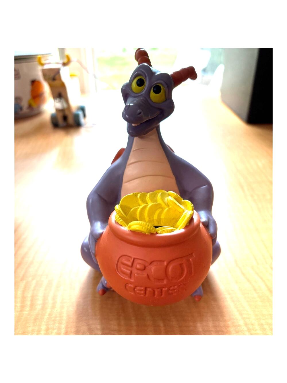 Disney Figment 1982 Coin Bank 7" EPCOT Center Vintage Collectible